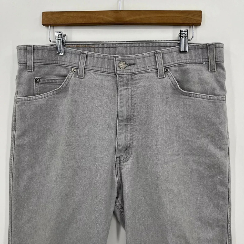 Levi's‎ Jeans Men's Size 38 Gray Cotton Blend Leather Tab Vintage 90s Paper Tag - Picture 5 of 10